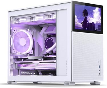 Корпус JONSBO D31 MESH для материнських плат mATX з сітчастою передньою панеллю та загартованим склом, білий