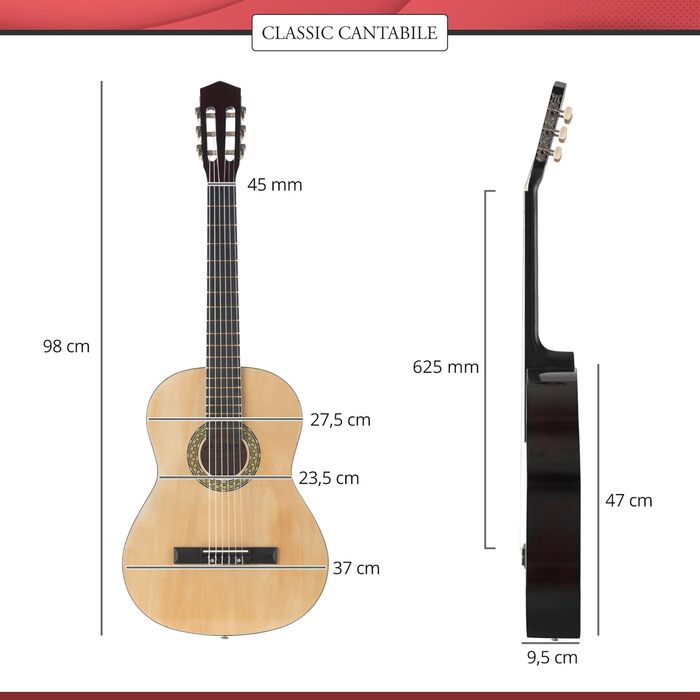 Класична гітара Cantabile AS-851 серії Klassikgitarre 7/8 - акустична гітара для початківців