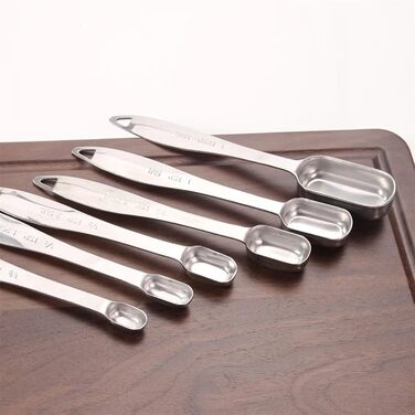 Measuring Spoon Set - Set of measuring cups and spoons – Premium measuring cups and spoons made of stainless steel for dry and liquid ingredients (Color : E)
