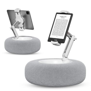 Подушка-підставка SupeDesk для Kindle, iPad та планшетів (4.7-13 дюймів), м'який тримач для ліжка та дивана, сірий