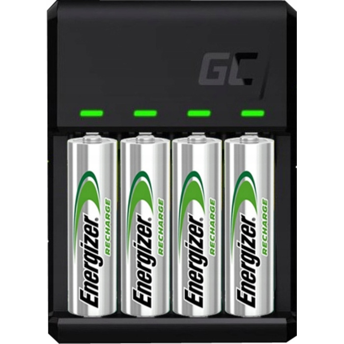 Комплект: Зарядний пристрій GC VitalCharger + 4 акумулятори Energizer AA 2000mAh