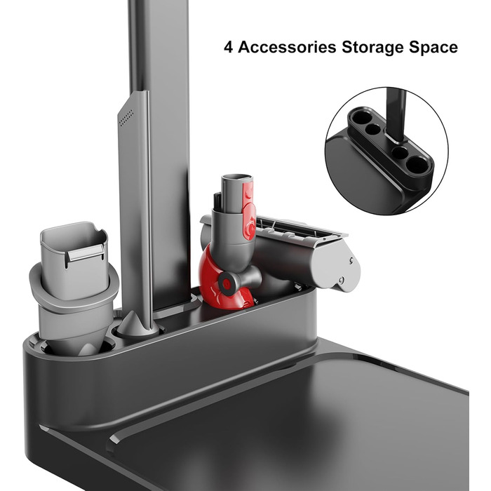Стійка для пилососів Dyson V7, V8, V10, V11, V15, SV18, SV21 - док-станція для зберігання та зарядки, сіра