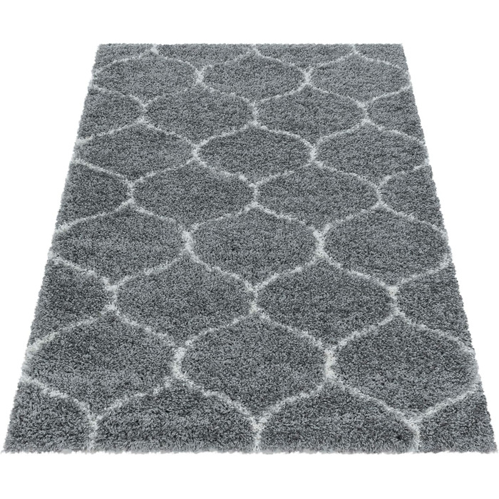 Килим HomebyHome Shaggy 160 см - високий ворс, скандинавський стиль, м'який та пухнастий. Підійде для вітальні, спальні, кухні, коридору. Розмір 120 x 170 см, сірий колір