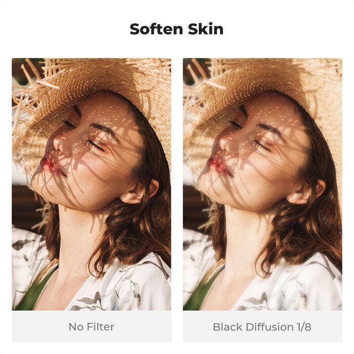 Фільтр K&F Concept з кришкою для об'єктива, серветкою для очищення, захисним фільтром з оптичного скла з 18-шаровим нанопокриттям (Nano Klear) (55mm, Black Mist 1/8)