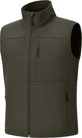 Чоловіча куртка Weste Outdoor з софтшелю, водонепроникна та вітронепроникна, bodywarmer, флісова підкладка, для піших прогулянок, колір: хакі (S)
