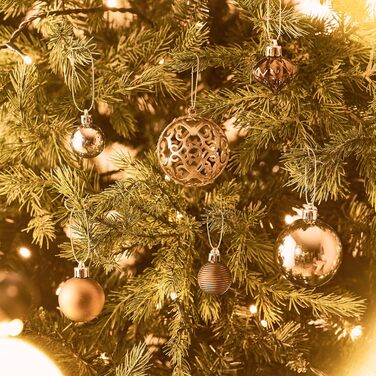 100 прикрас на ялинку Valery Madelyn Bronze - ялинкові кулі з підвісками, подарунковий набір