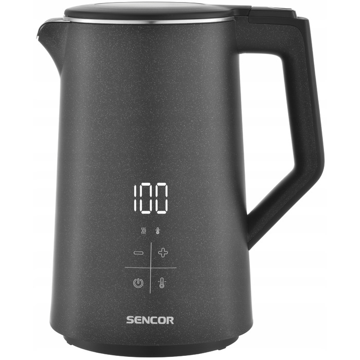 Електричний чайник Sencor SWK0600, 2200 Вт, 1.7 л, з регулюванням температури, чорний