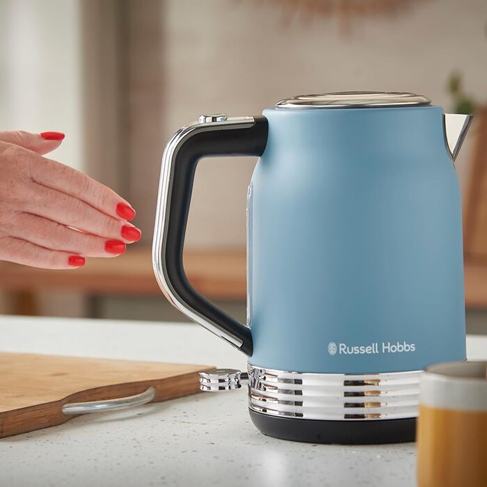 Електричний чайник Russell Hobbs Hanley Retro Jasmine, 1.7л, кремово-білий, 2400W, нержавіюча сталь, ретро-дизайн