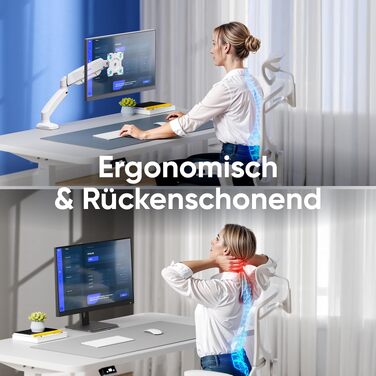 Кріплення для монітора ONKRON G80-B (G80-WH) – підходить для моніторів 13-32 дюймів, до 8 кг, з газовою пружиною, поворотне, нахильне, VESA 75x75-100x100