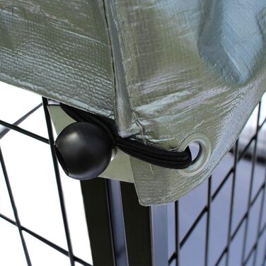 Будка для собак Wiltec з дахом 121x121x137 см, міцна сталева конструкція, вулиця