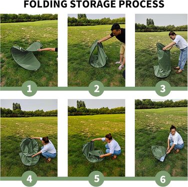 Pop-Up Shower Tent - Portable Changing Room for Beach, Camping, Hiking & Outdoor Activities (150x150x190cm, Green)
