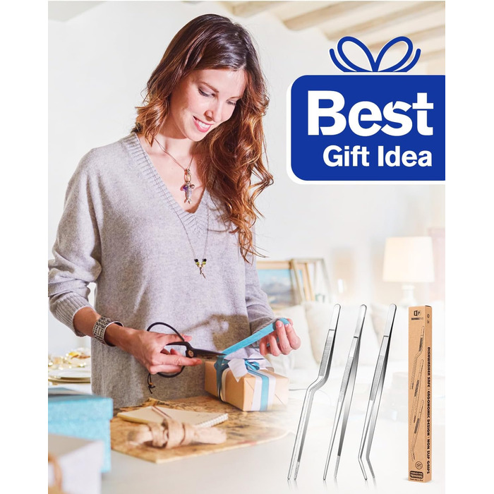 Набір кухонних пінцетів 10 дюймів, професійний, нержавіюча сталь, для приготування, декорування та BBQ