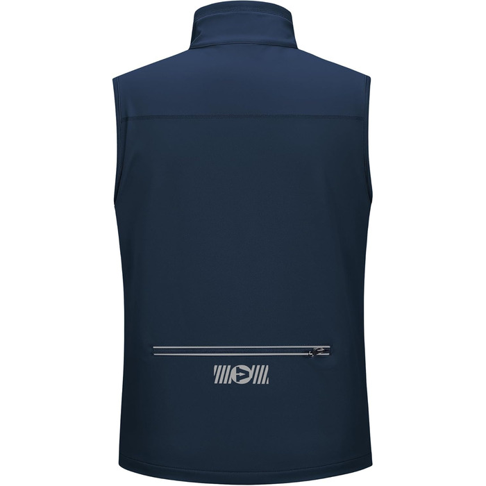 Чоловіча вітро- та водонепроникна жилетка Outdoor Ventures Softshe для їзди на велосипеді та активного відпочинку (M, Темно-синій)