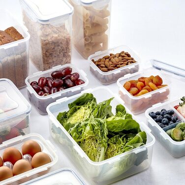 Lock & Lock HPL823 Food Storage Container, Square, 870 ml, 6 Pieces