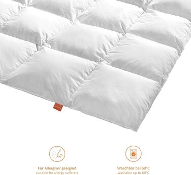 sleepling 194629 light summer down duvet, new white down (90%) and feathers (10%), Made in EU, Ökotex, Downpass, 135 x 200 cm, white 135 x 200 cm light