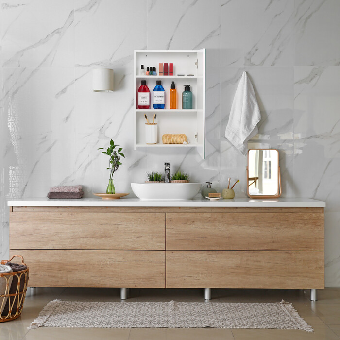 Relaxdays Bathroom Mirror Cabinet