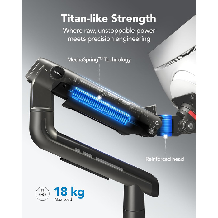 Кріплення для монітора HUANUO для Ultrawide екранів до 49 дюймів, 18 кг, регульований кронштейн, VESA 100x100mm, без RGB підсвітки