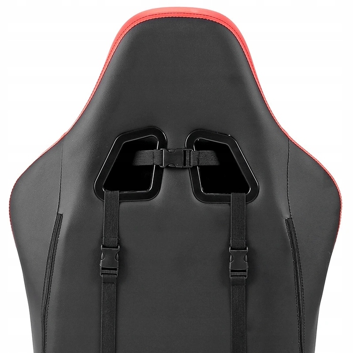 Ігрове крісло Velaco FURY-BL-RD, штучна шкіра, чорно-червоне