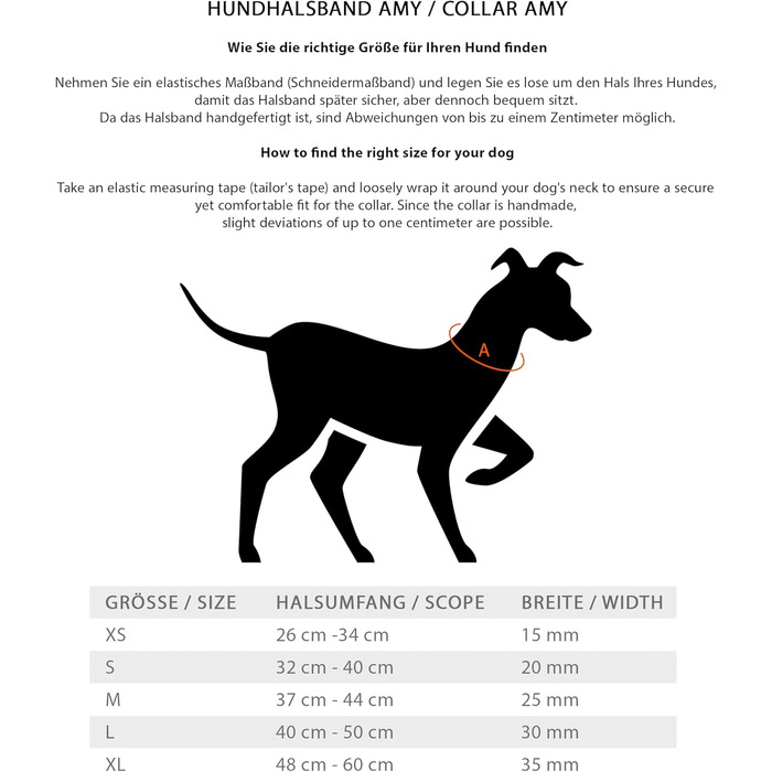 Нашийник для собак Джек Рассел Тірріер Amy - шкіряний нашийник з натуральної шкіри, з підкладкою та міцний - двошаровий нашийник для собак маленьких, середніх та великих порід (M, Коричневий) M (37.0-44.0 см)