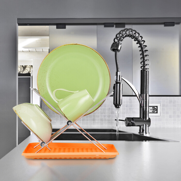 Relaxdays Dish Drainer with Drip Tray