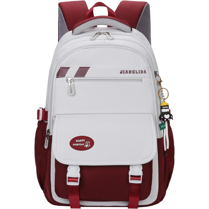 Сумка для книг SellerFun для підлітків, дівчаток, у школу, на роботу, у подорожі, для спорту (27 літрів, червона)