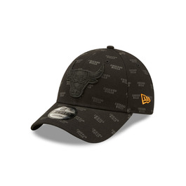 Кепка New Era Chicago Bulls NBA Monogram AOP Snapback 9Forty чорна, універсальний розмір