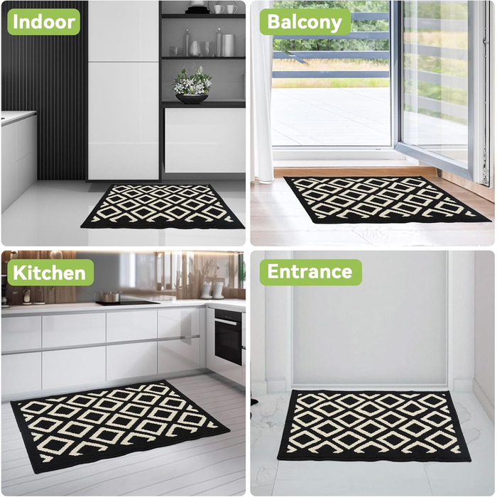 Килимок для дому OTRAKI, 60x90 см, антиковзаюча підлога, легко миється, для собак, вітальні, входу, кухні, тераси