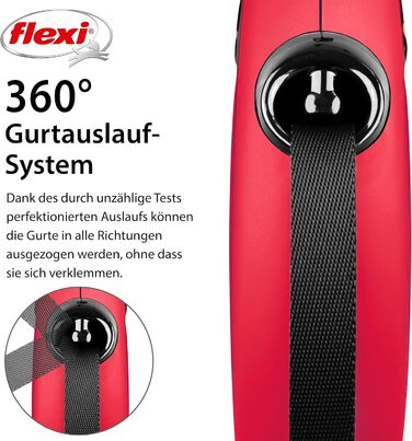 Flexi Classic L рулетка для собак до 50 кг (червона, 5 м)