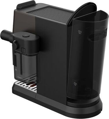 GRUNDIG KSM 5330 Espresso Machine with Integrated Milk Container, 1628 W Power, 15 bar Pump Pressure, Dual Nozzle, Color Touch Display, BrewSense, CreamyPro, Dark Inox/Black. With Milk Container