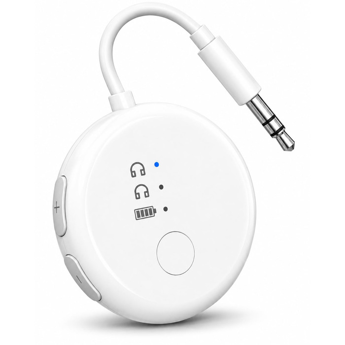 Bluetooth-адаптер для літака Avantree SoundJet R1 для AirPods та бездротових навушників, білий, 25 годин роботи
