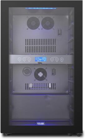 Kalamera 45 Bottle Dual Zone Wine Refrigerator - 120 Liter Capacity with LCD Display