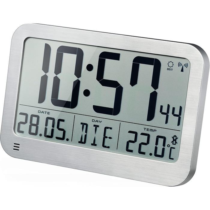 Bresser Wall Clock, Silver, 225x150mm