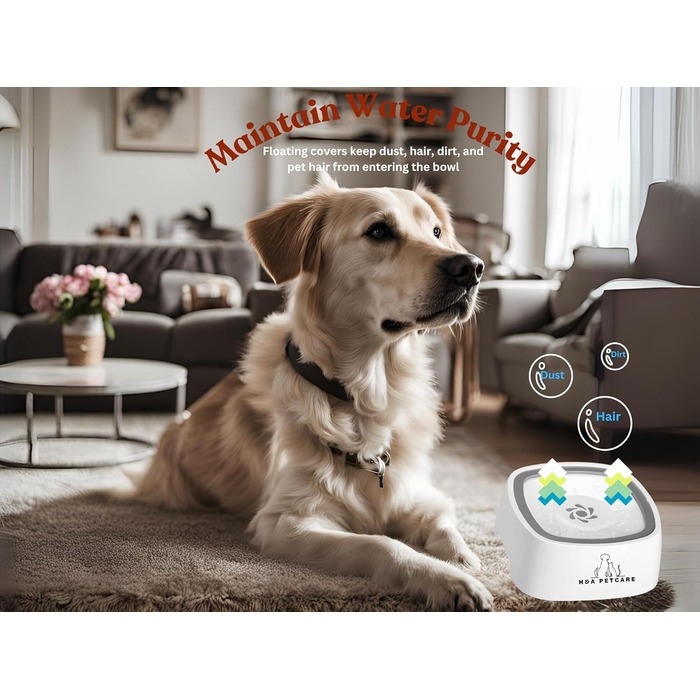 Плаваючий годівниця для води для собак і котів H&A Petcare - без розливання, повільне пиття, блакитний