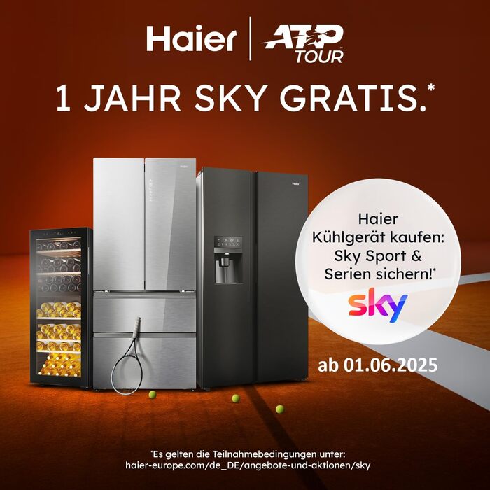 Haier 50 Series 3 Wine Refrigerator - 34 Bottle Wine Cooler with UV Glass Door, 5 Shelves, Wi-Fi & Touch Display, Vibration-Free Storage