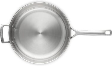 Сковорода Le Creuset з нержавіючої сталі 3-шарова, Ø 28 см, для всіх плит (індукція, духовка), срібляста