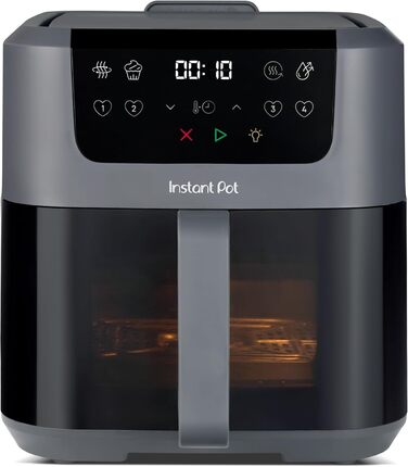 Фритюрниця готує повітрям Instant Pot Vortex Compact Trüffel Grau 5 л з антипригарним покриттям, 4-в-1 (смаження, сушка, випічка, підігрів)