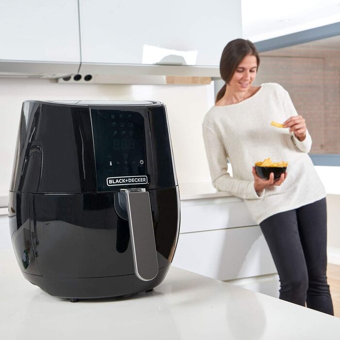 Фритюрниця BLACK+DECKER BXAF6500E, 1600W, 3.5л, 8 програм, з вікном, 80-220ºC