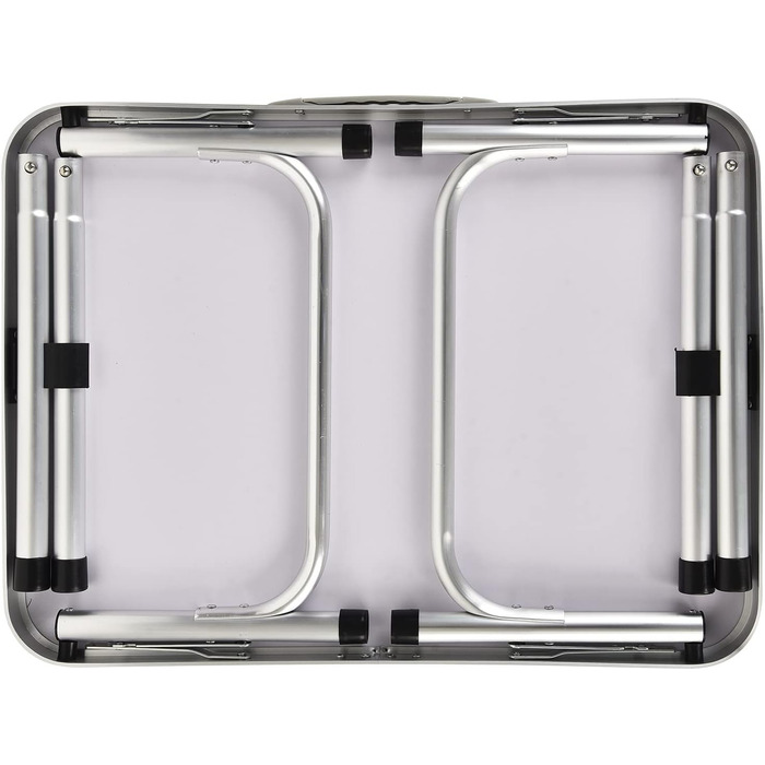 Складаний стіл 60 см: портативний, для кемпінгу, пікніка, саду, відпочинку на природі. Алюмінієвий каркас, регульована висота. Розміри: 60 x 45 x 25,9 см (Д x Ш x В). Білий