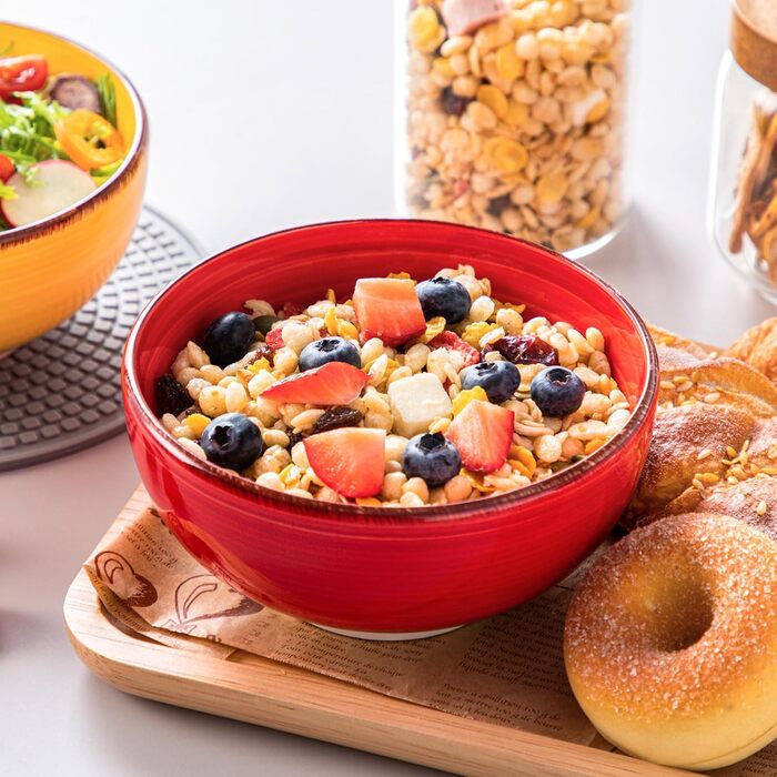 Набір посуду Vancasso Bonita 24 елементи, блакитний, кераміка, сервіз на 6 осіб, ручне розпису, спиральні візерунки