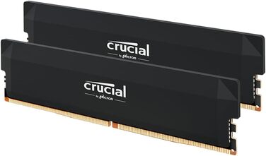 Crucial Pro DDR5 RAM 64GB (2x32GB) 6000MHz CL36 - Пам'ять для ігор та комп'ютера, Intel XMP 3.0 / AMD Expo, Чорний