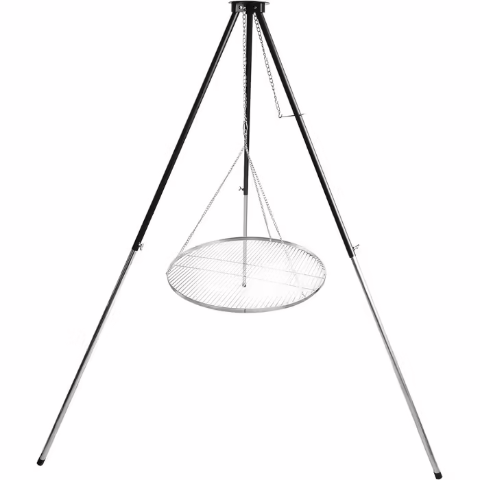 Three-Leg Grill Stand T 180 Swivel - Swivel Grill with Grate (Stainless Steel, 60 cm)