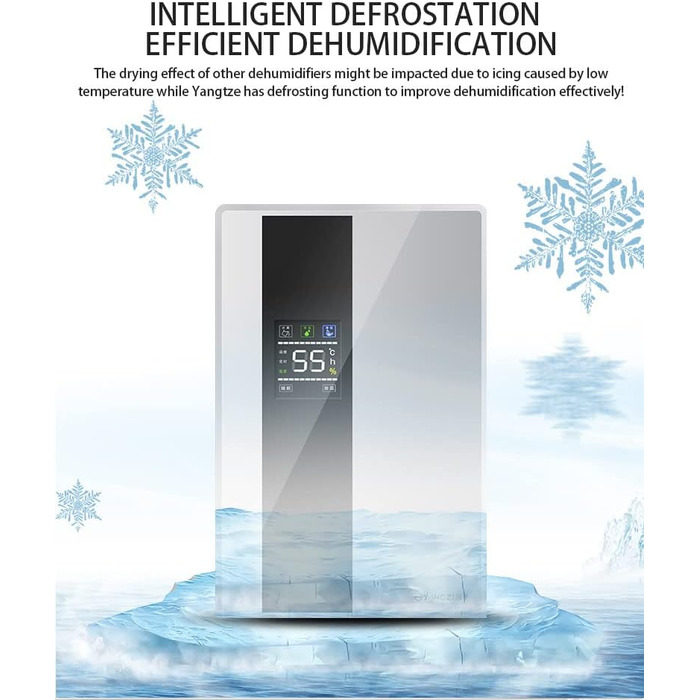 Електричний осушувач повітря 2-в-1 з очищувачем, тихий для дому, LED-дисплей, інтелектуальне керування вологістю, таймер 24 год, пульт ДУ