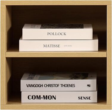 Magic DIY Cube Storage Organizer, Stackable Cubes for Home, Books, Clothes, Toys, Modular Storage System, Closet Organizer, Bookshelf, Closet (French (Yellow Oak, 1-Layer Cube))