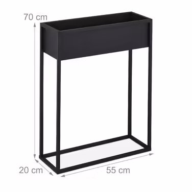 Relaxdays Metal Flower Stand in Black