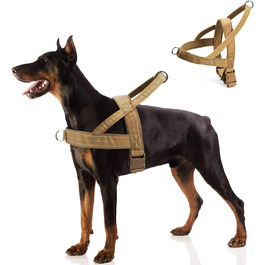 Шлейка для собак, анти-тяга, світловідбиваюча, для середніх та великих собак, регульована, м'яка, дихаюча, для прогулянок та бігу (L) Стиль1-L