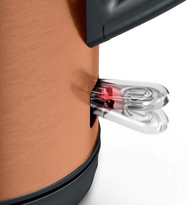 Електричний чайник Bosch DesignLine TWK4P439 з мідною обробкою: без розбризкування, індикатор рівня води, захист від перегріву, 1.7 л, 2400 Вт