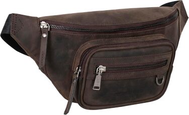 Чоловіча поясна/животна сумка Marc Peter® Varadero з натуральної шкіри Наппа | Перехресна сумка на пояс для чоловіків та жінок | Сумка на пояс з можливістю зміни ремінця (Кольори: Кольору вугілля, Мисливський)
