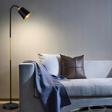 Підлогова лампа Renew Force LOFT E27 40 Вт, чорний з жовтим