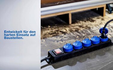 Розподільна коробка з вимикачем Schwabe, 5-fach, 4.5м, IP44, 16A, 230V, для зовнішнього використання