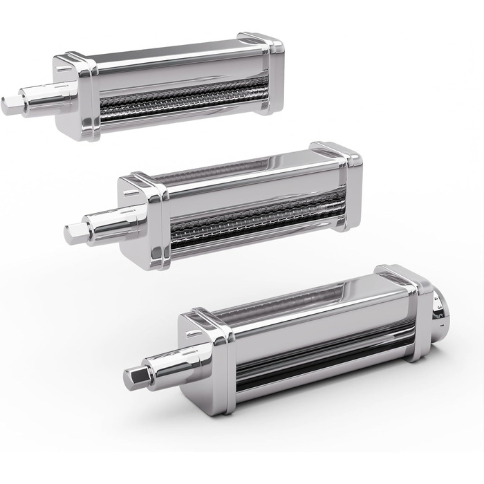 Кухонна машина Klarstein Chiara 1600W з чашею 5L з нержавіючої сталі, 12 швидкостей, LCD-дисплеєм, тиха робота ≤72 dB, набір для випічки, придатний для миття в посудомийній машині, корпус з алюмінію, сірий колір, насадка для пасти Klarstein Chiara